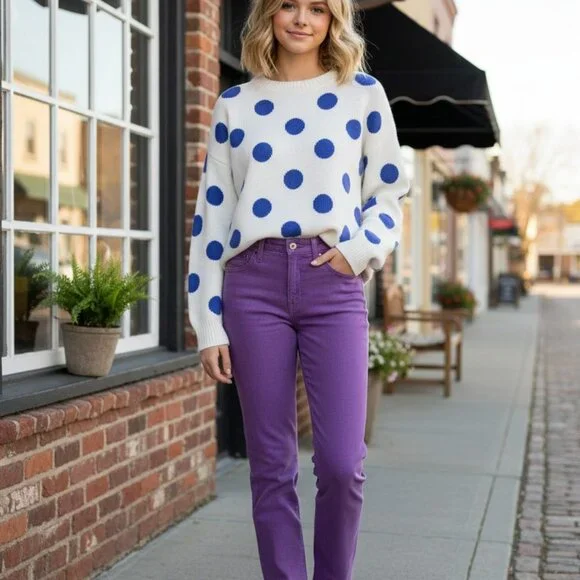 NWT - LEVIS WOMEN CONTOUR VALLEY PURPLE ANY SEASON JEANS DESIGNED FOR THE FUN - Picture 1 of 9